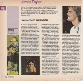 Fotos de cantantes: hoja revista musical reportaje james taylor